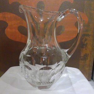 Vintage 70s Nachtmann German Bliekristall Crystal pitcher thumbprint Design